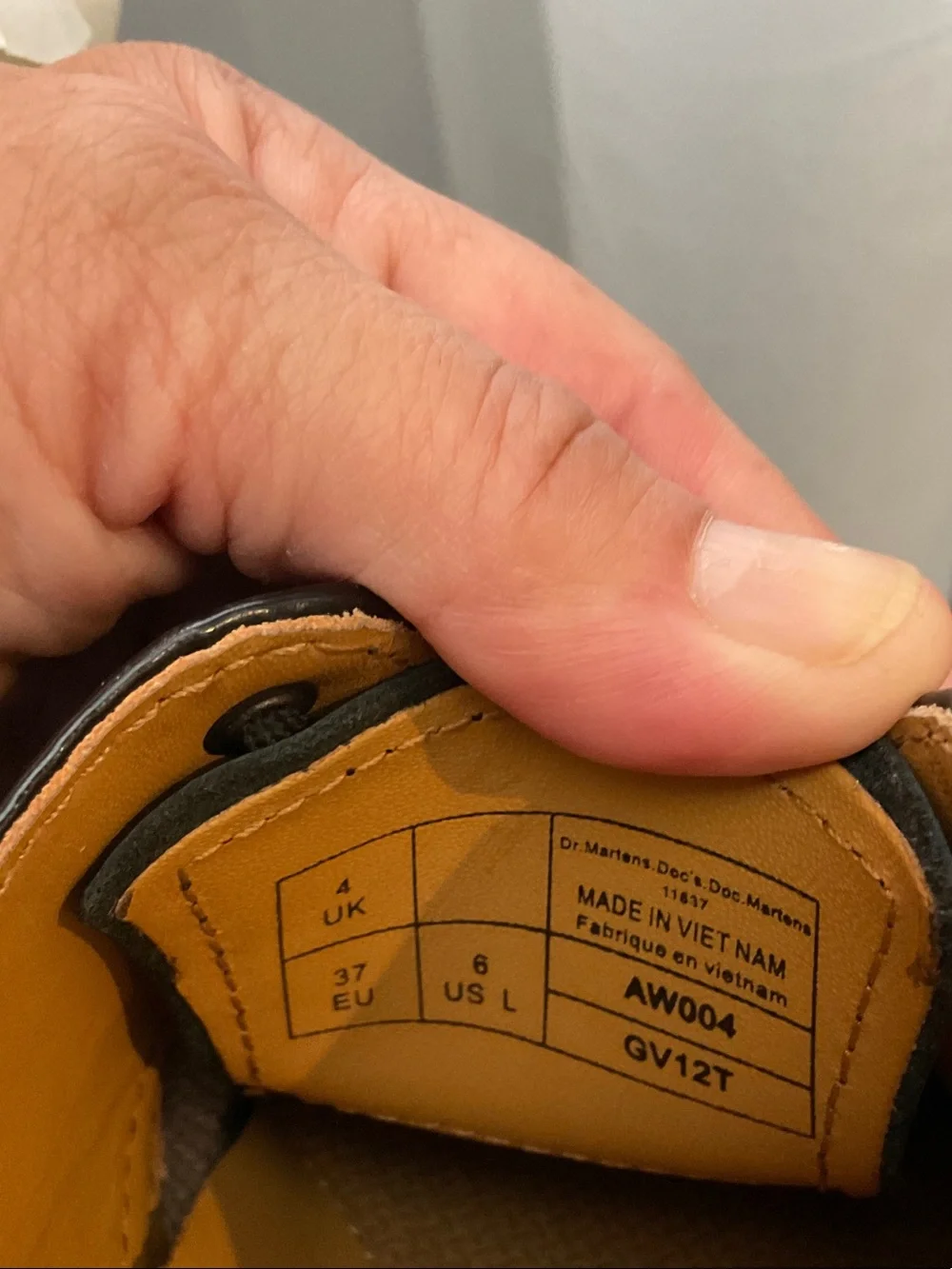 Dr. Martens Black Leather 3-Eye Derby with Yellow Stitching